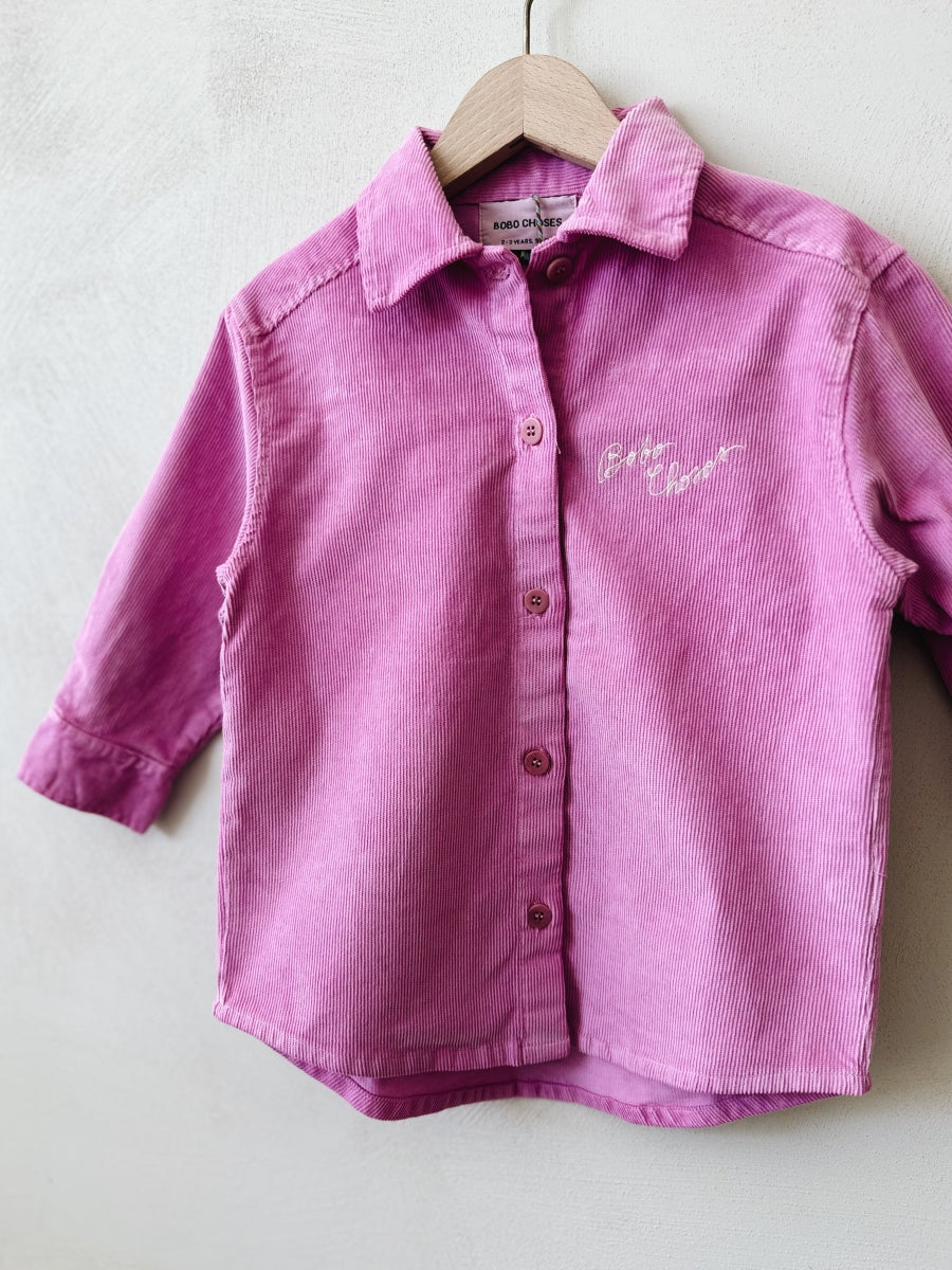 Bobo Choses embroidery corduroy shirt