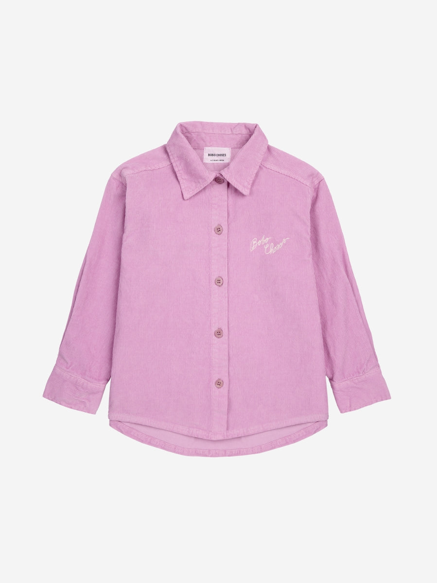 Bobo Choses embroidery corduroy shirt