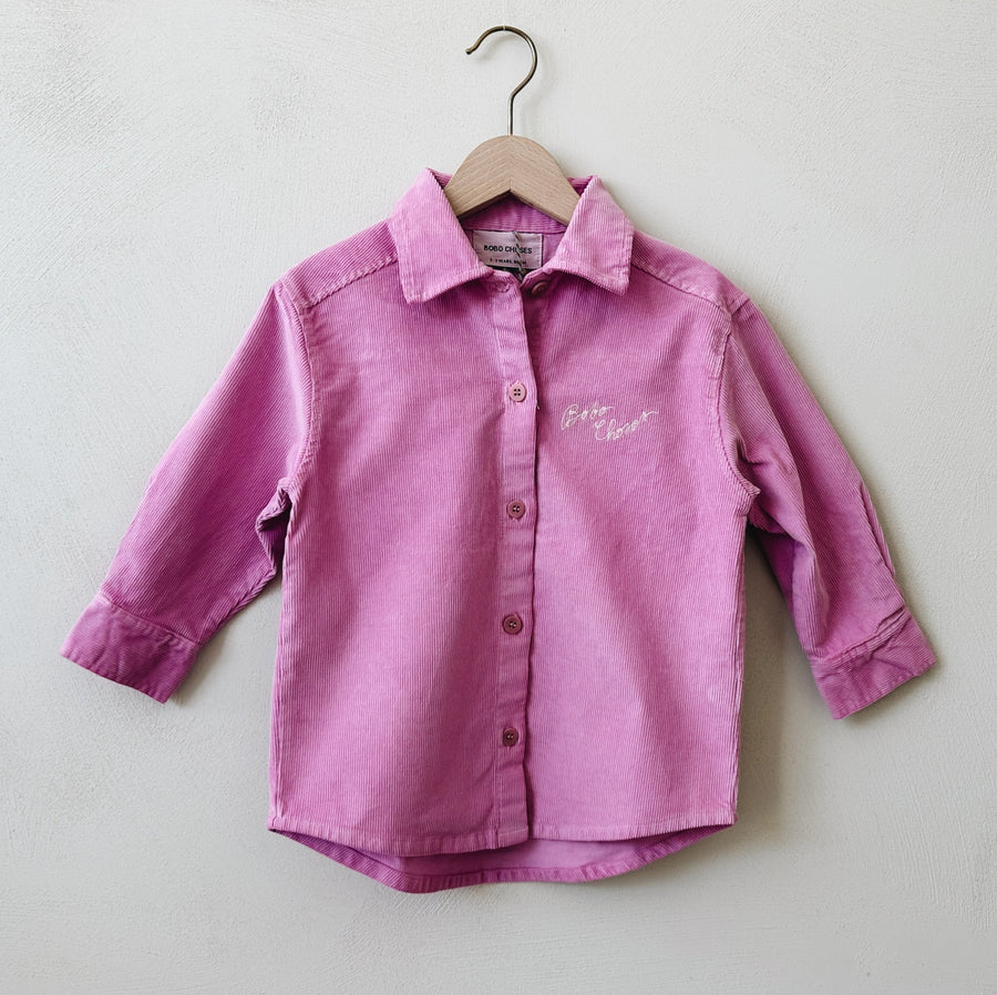 Bobo Choses embroidery corduroy shirt