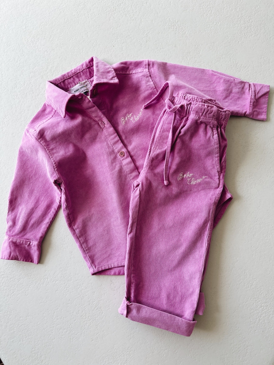 Bobo Choses pink corduroy straight pants - last one 8y