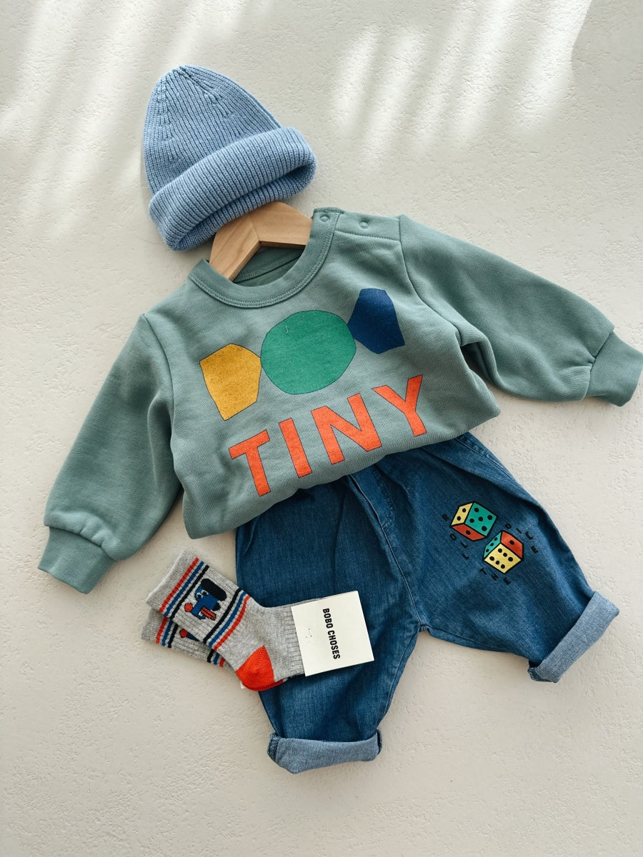 Roll The Dice light denim pants - baby