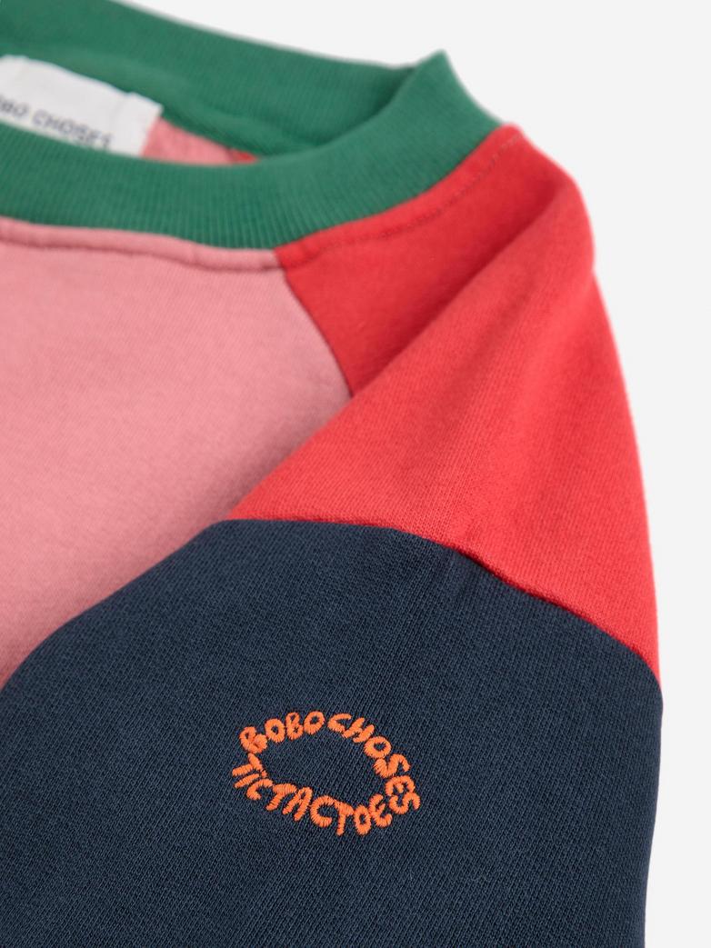 Tic Tac Toe color block sweatshirt - kids