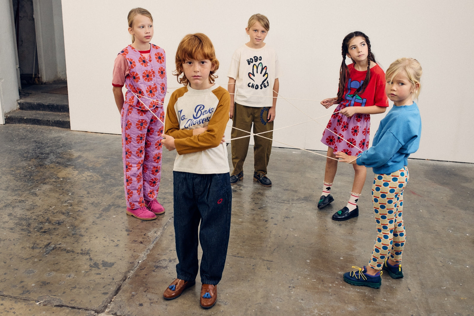 Tic Tac Toe denim pants - kids