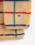 Color stripes sheepskin jacket - kids