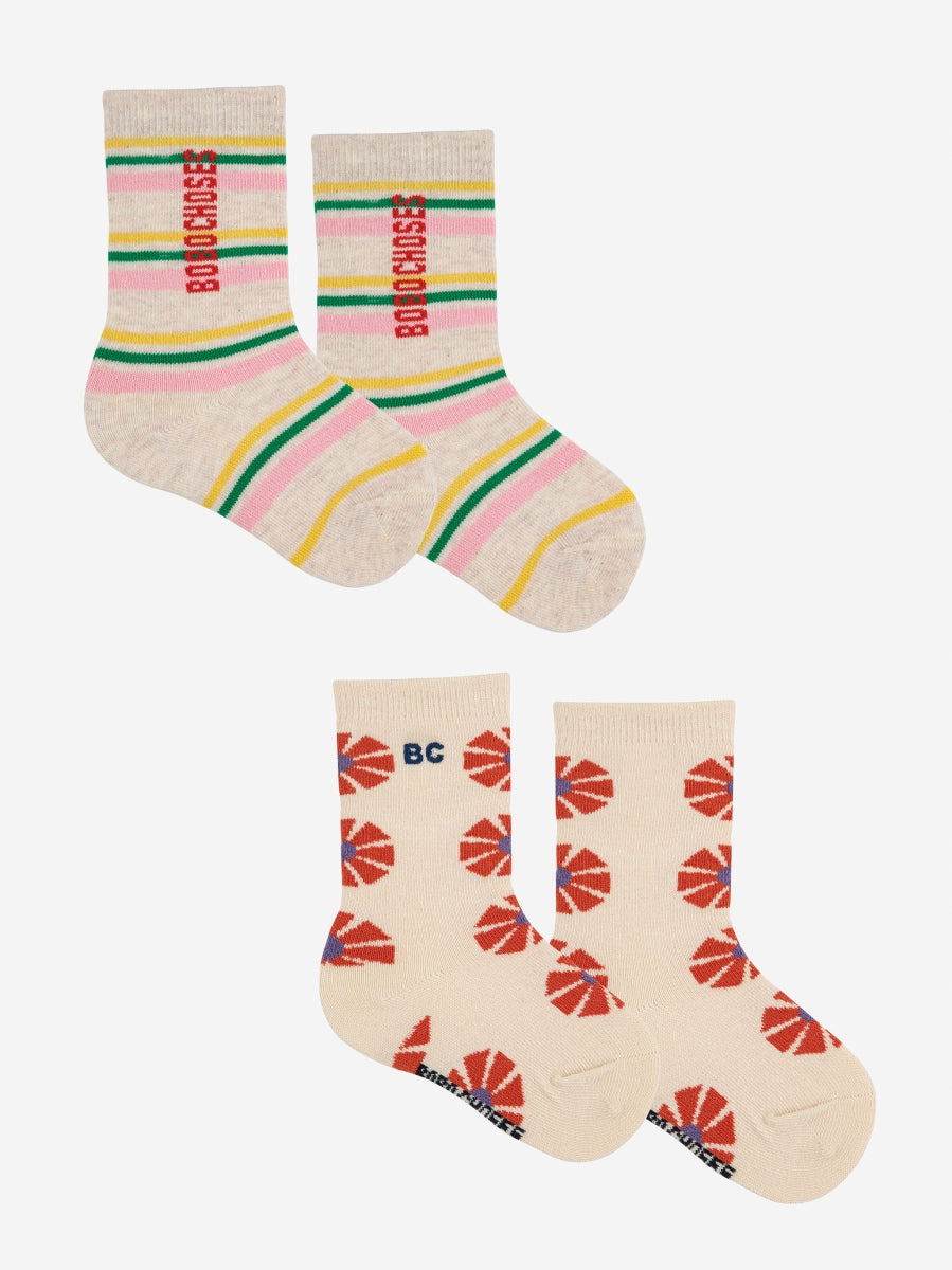 Kaleidoscope long socks pack x2 - baby
