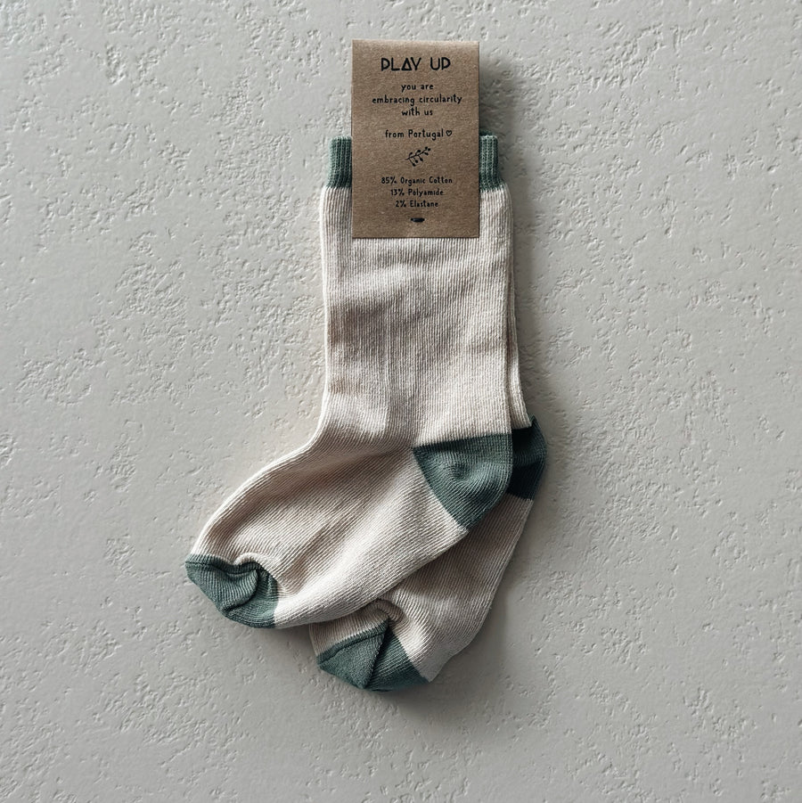 SOCKS KIDS - cream/sage