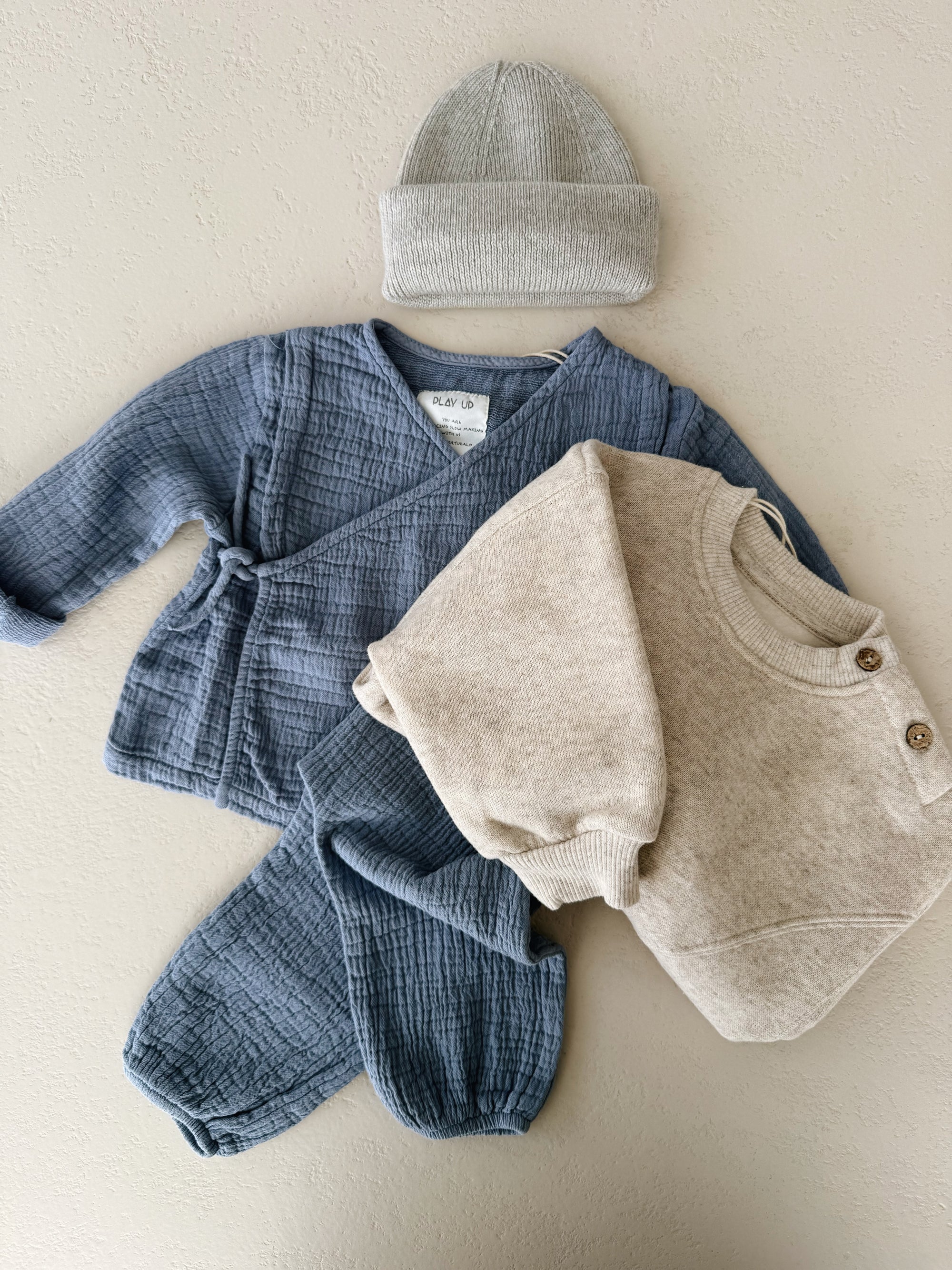FLEECE SWEATER - BEIGE MELANGE
