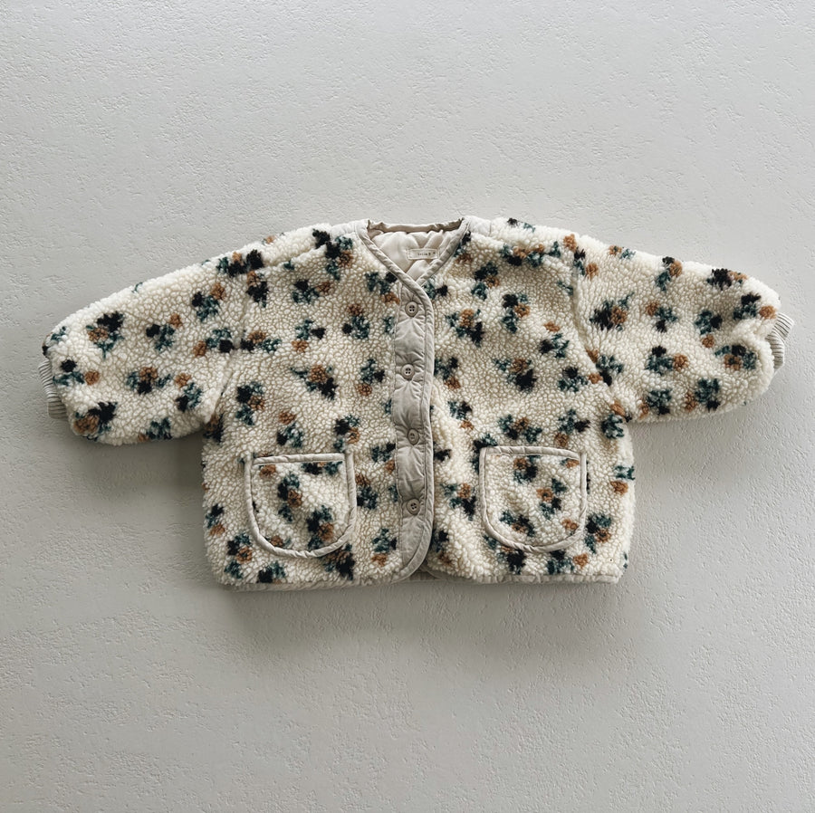 FLOWER TEDDY JACKET - kids