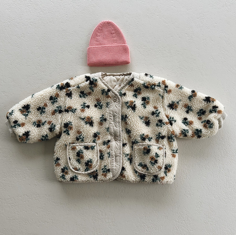 FLOWER TEDDY JACKET - 1y up to 6y