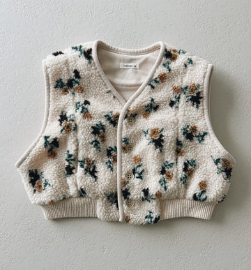 FLOWER TEDDY VEST - kids