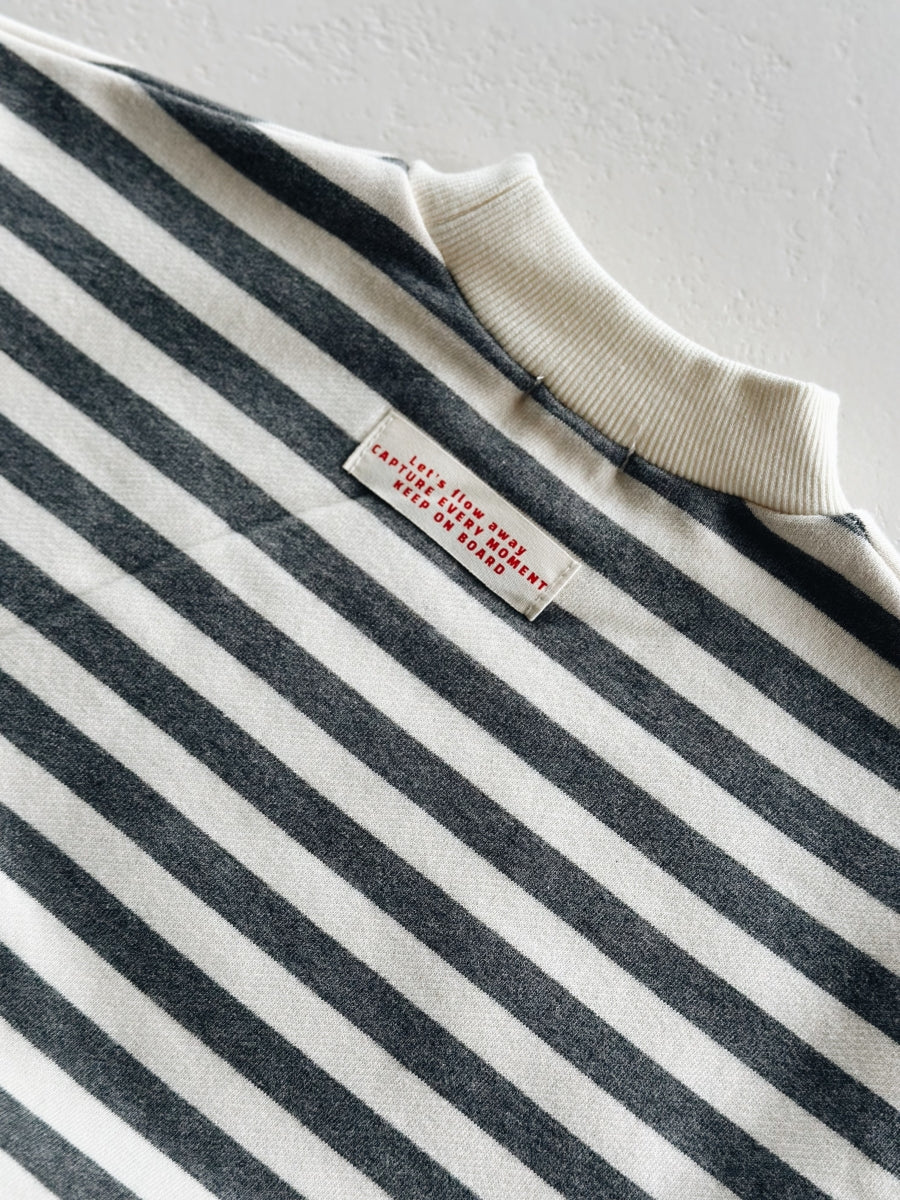 FLEECED STRIPES SWEATER - last one 5y