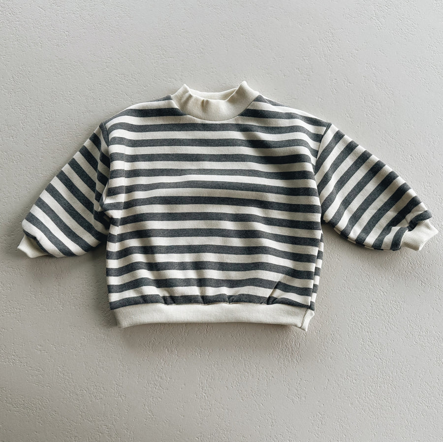 FLEECED STRIPES SWEATER - last one 5y