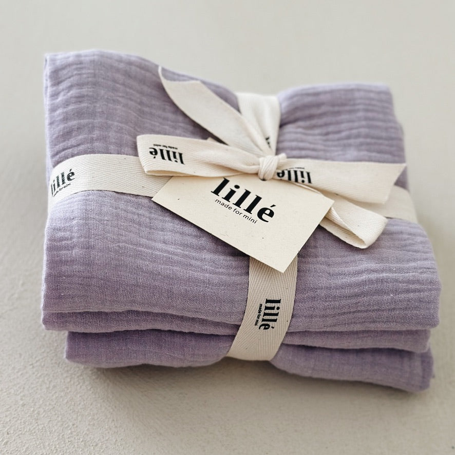 MUSLIN CLOTHS 3 PACK - giftset lavender