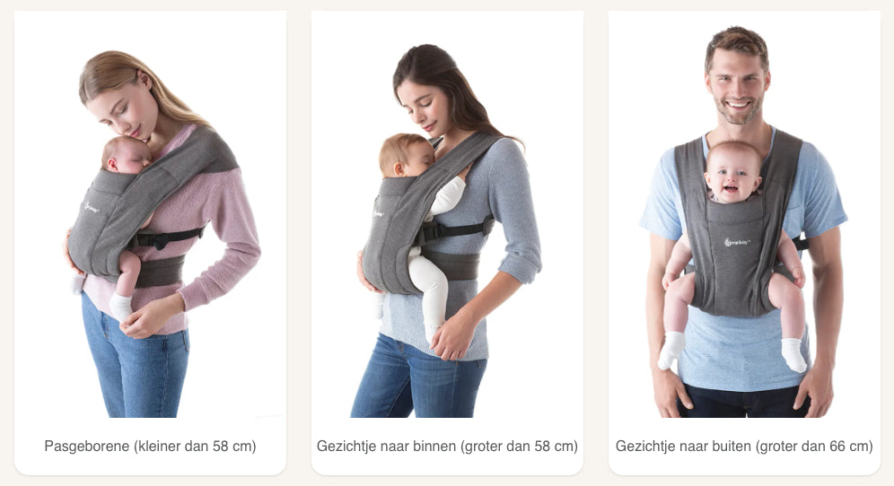 NEWBORN DRAAGZAK - EMBRACE SOFT KNIT CREAM