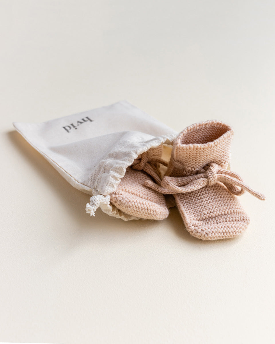 Booties 0-9m - Apricot