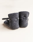 Booties 0-9m - Charcoal