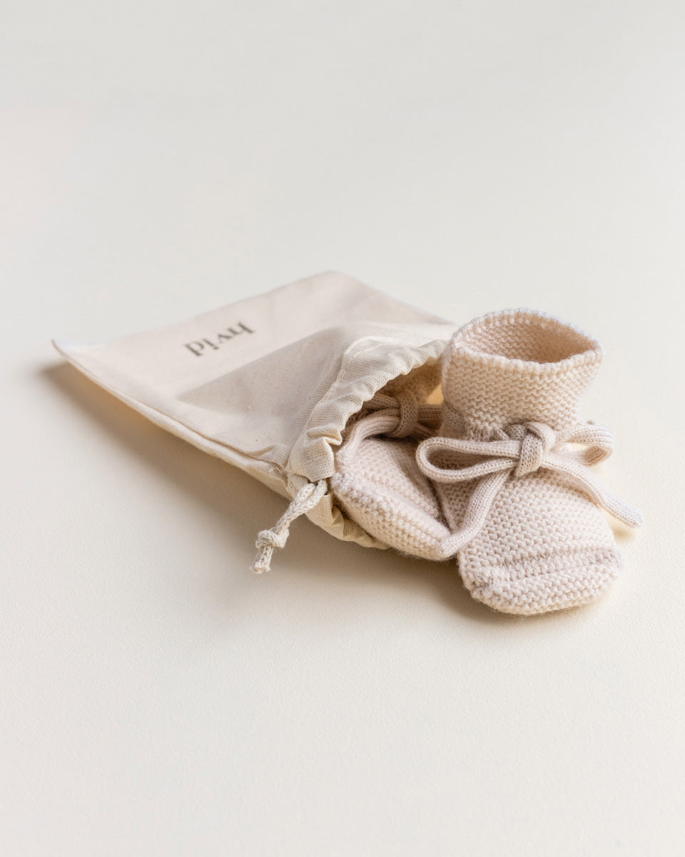 Booties 0-9m - cream