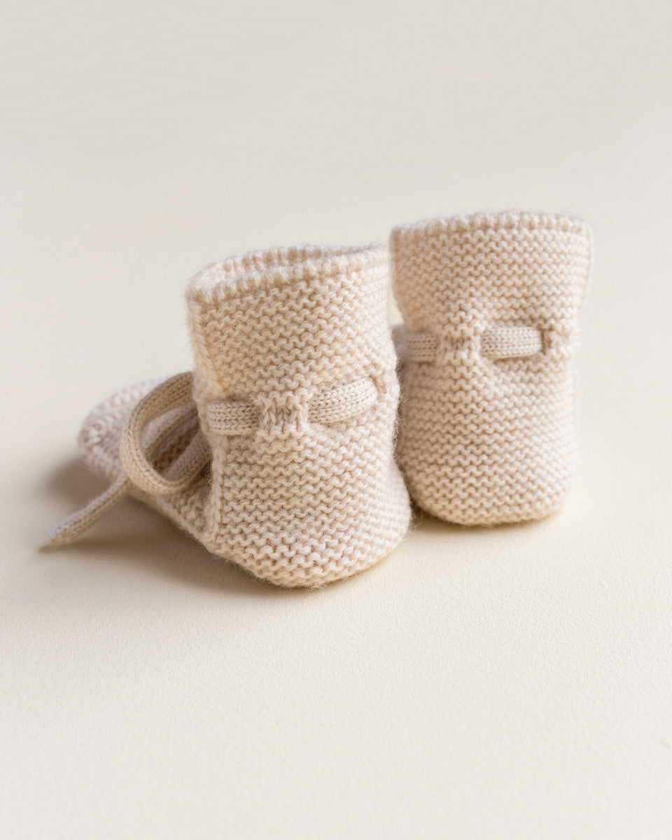 Booties 0-9m - cream