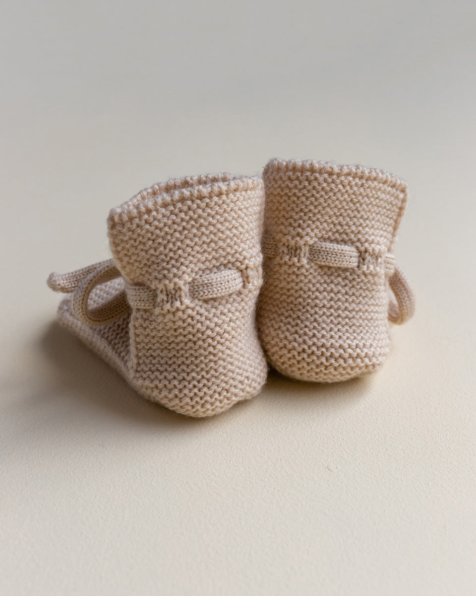 Booties 0-9m - oat