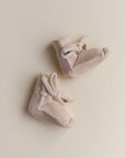 Booties 0-9m - oat