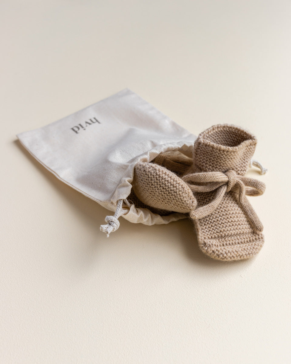 Booties 0-9m - Sand