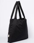BLACK PUFFY MOM BAG