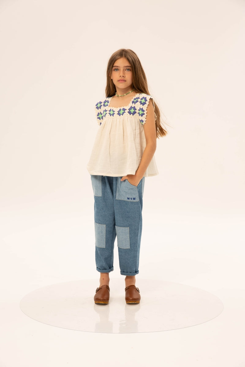 Patchwork Baggy Jeans - kids