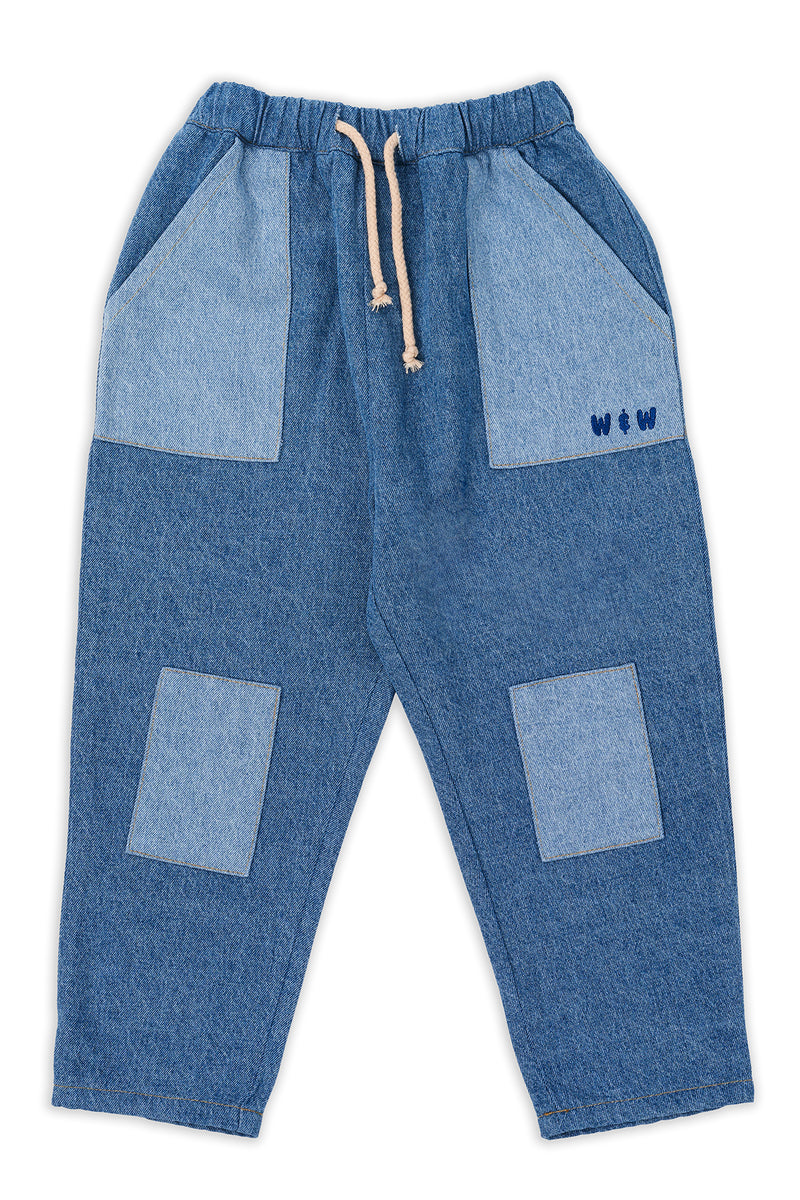 Patchwork Baggy Jeans - kids