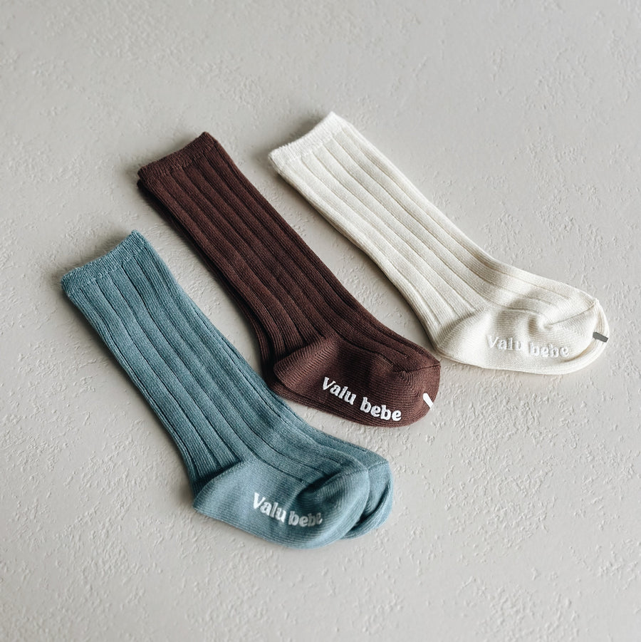 RIB LINE SOCKS - SET VAN 3 - 0-12m