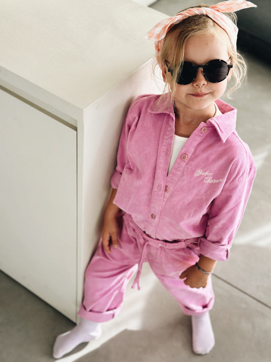 Bobo Choses pink corduroy straight pants - last one 8y