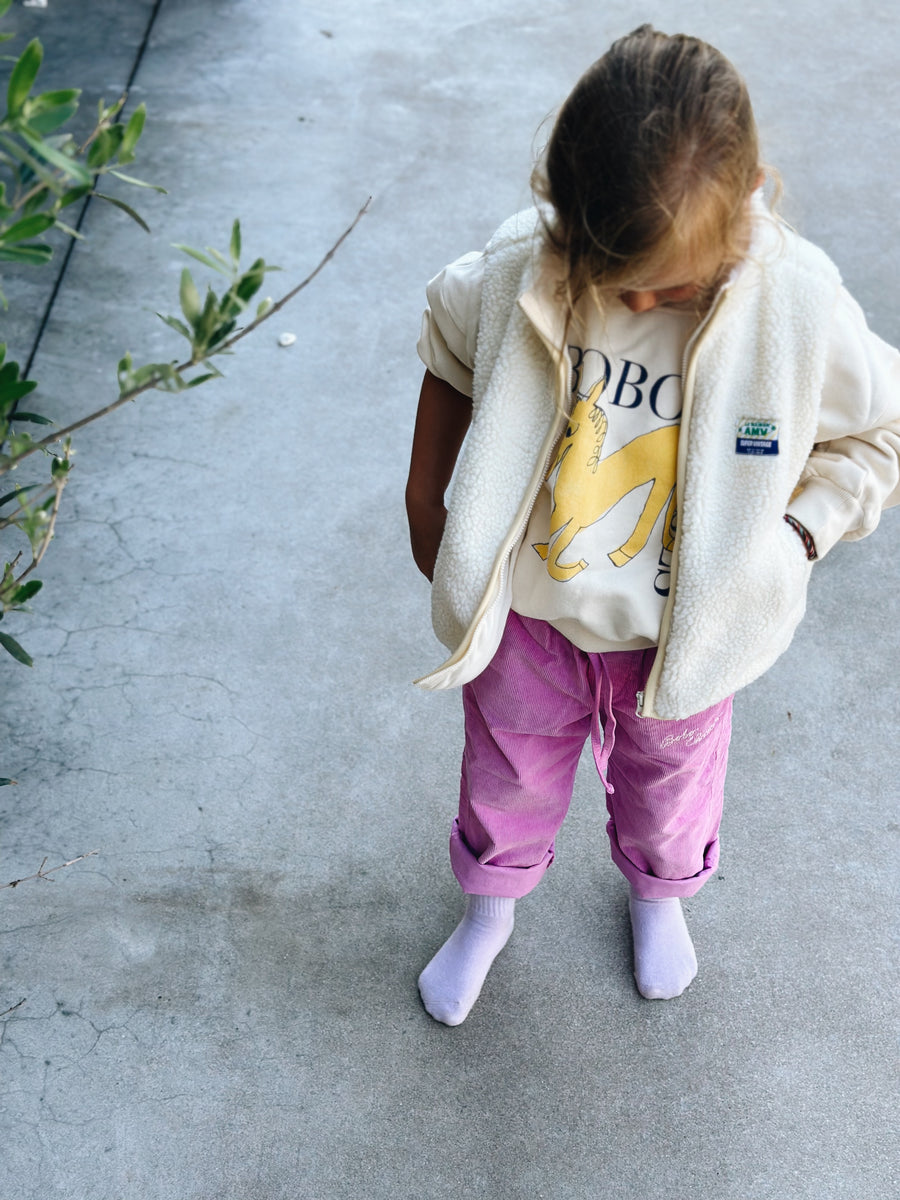 Bobo Choses pink corduroy straight pants - last one 8y