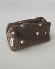 CHUNKY POUCH - BROWN HEARTS