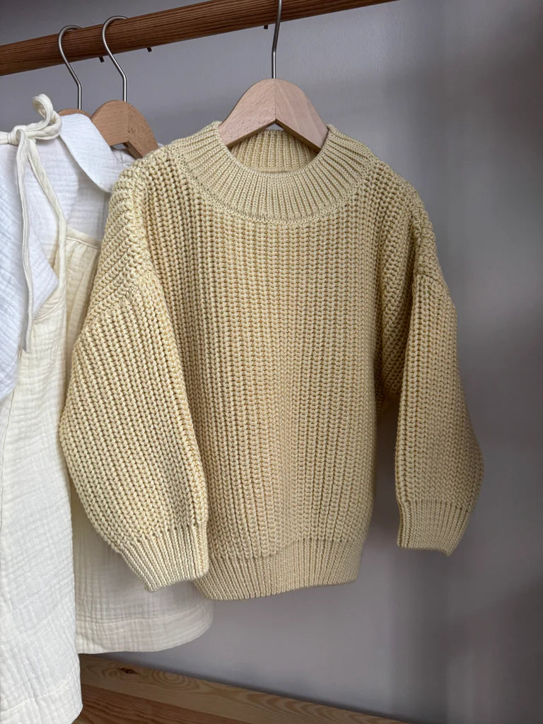 CHUNKY BUTTER YELLOW KNIT