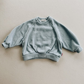 SOFT TERRY BLUE SWEATER - 1y up to 6y