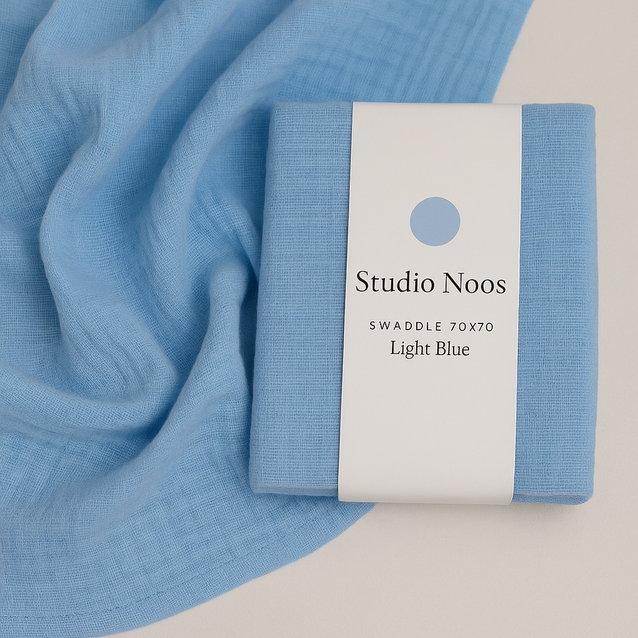 MUSLIN CLOTH 70X70 - light blue