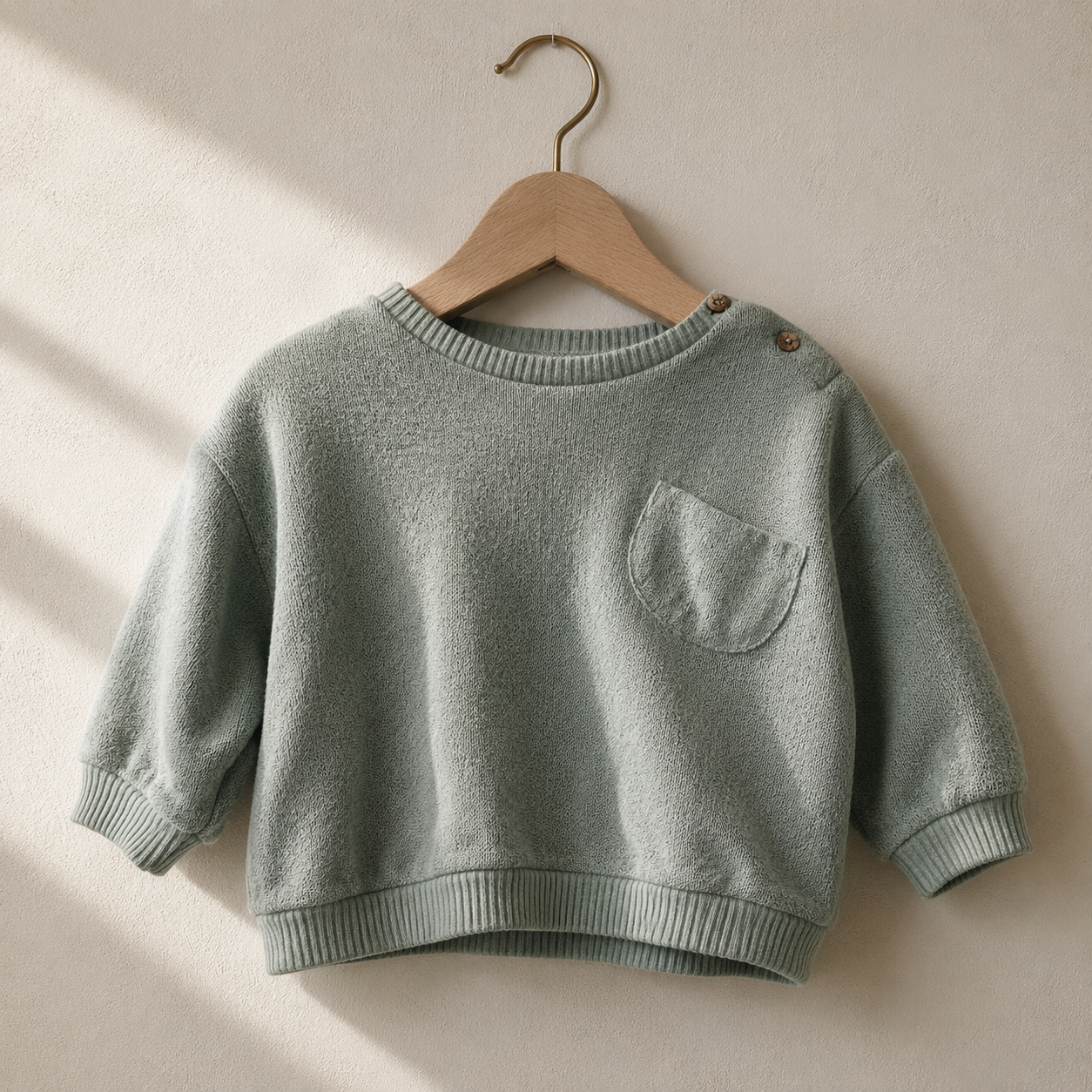 JERSEY SWEATER GREEN - BABY 6M