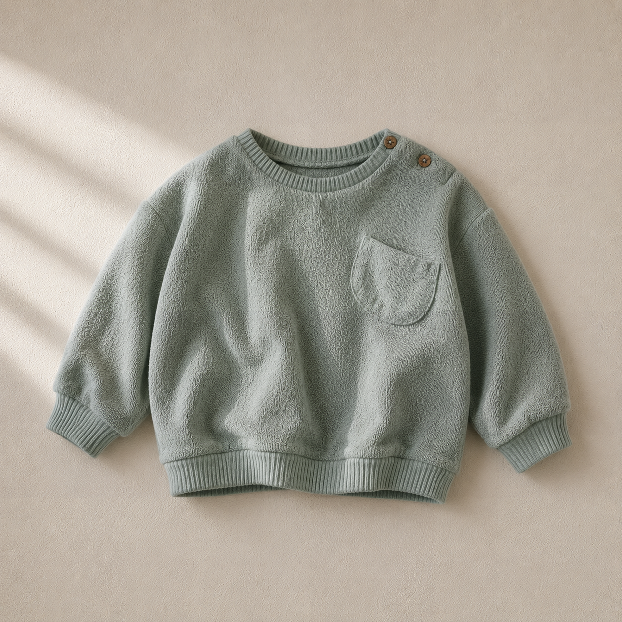 JERSEY SWEATER GREEN - BABY 6M