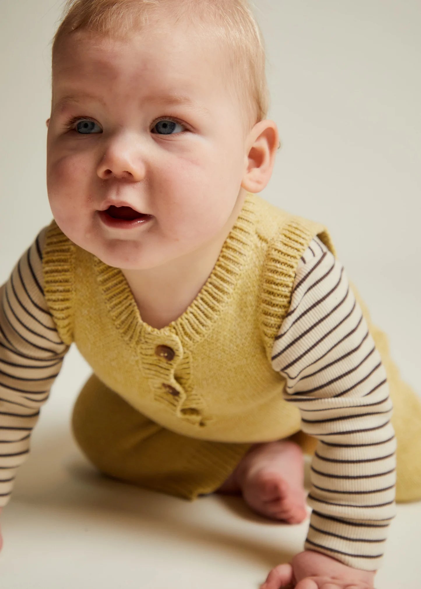 Bay Mustard Knit Romper