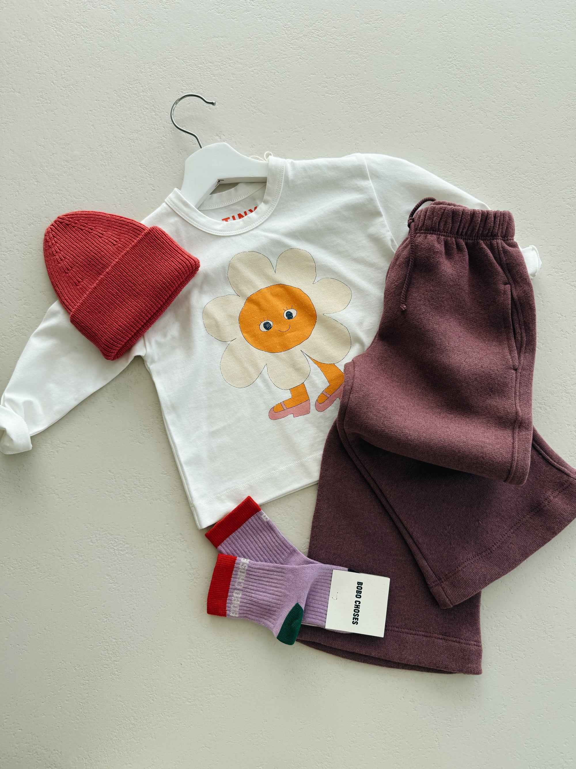 FLEECE TROUSERS KIDS - BORDEAUX