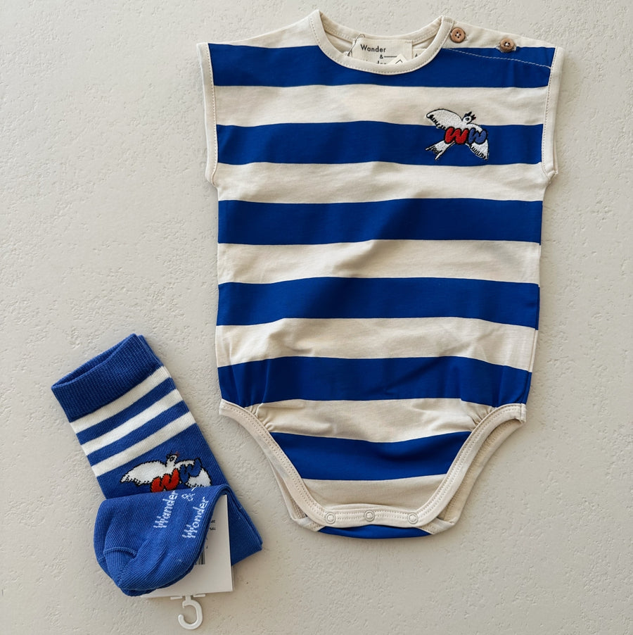 Blue Stripe Onesie