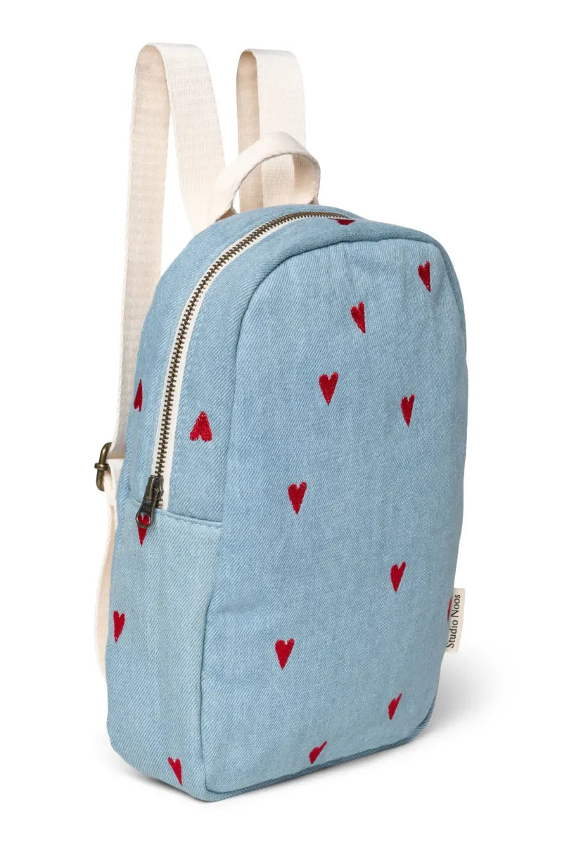 DENIM HEARTS MINI BACKPACK - 0-5Y