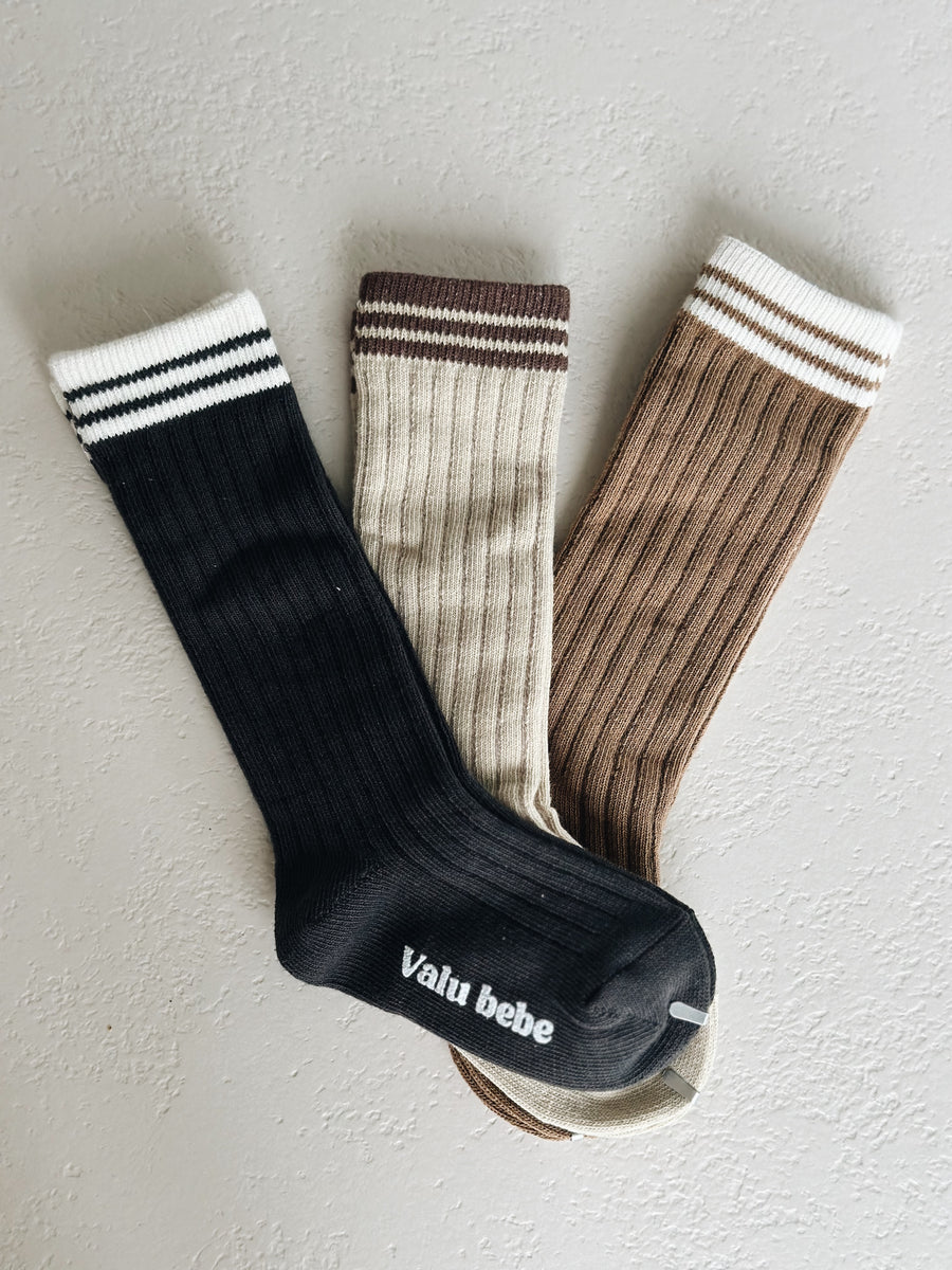 RIB LINE SOCKS - SET VAN 3 - 3&5y