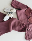 FLEECE SWEATER KIDS - BORDEAUX
