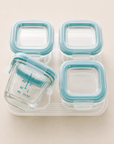 Diepvriesbakjes Glas (4x120 ml) Teal