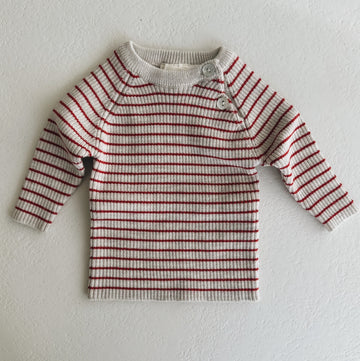 FLY SWEATER WOOL RUBY RED - 1m up to 12m