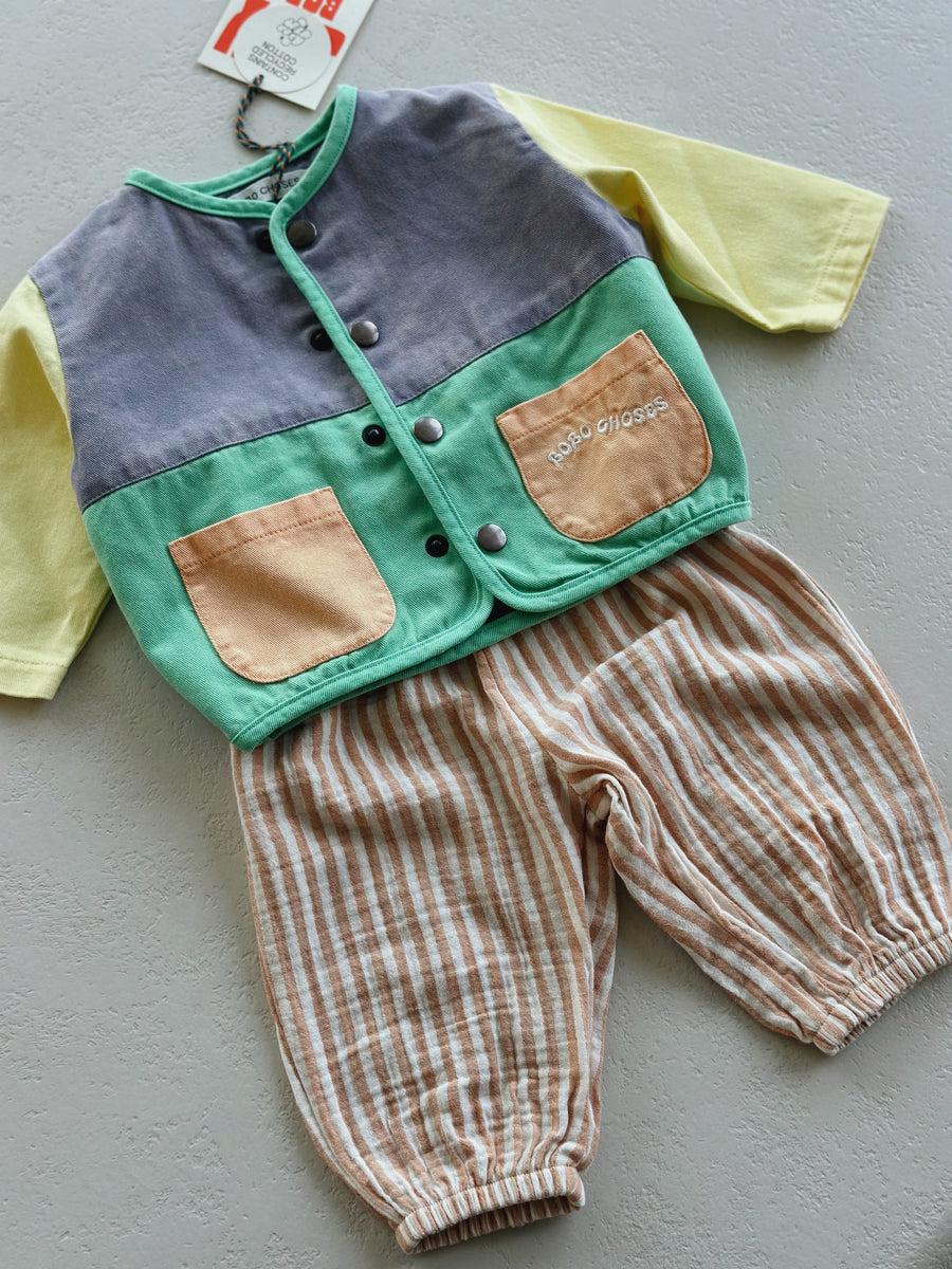 PARACHUTE PANT - GRAPEFRUIT STRIPE