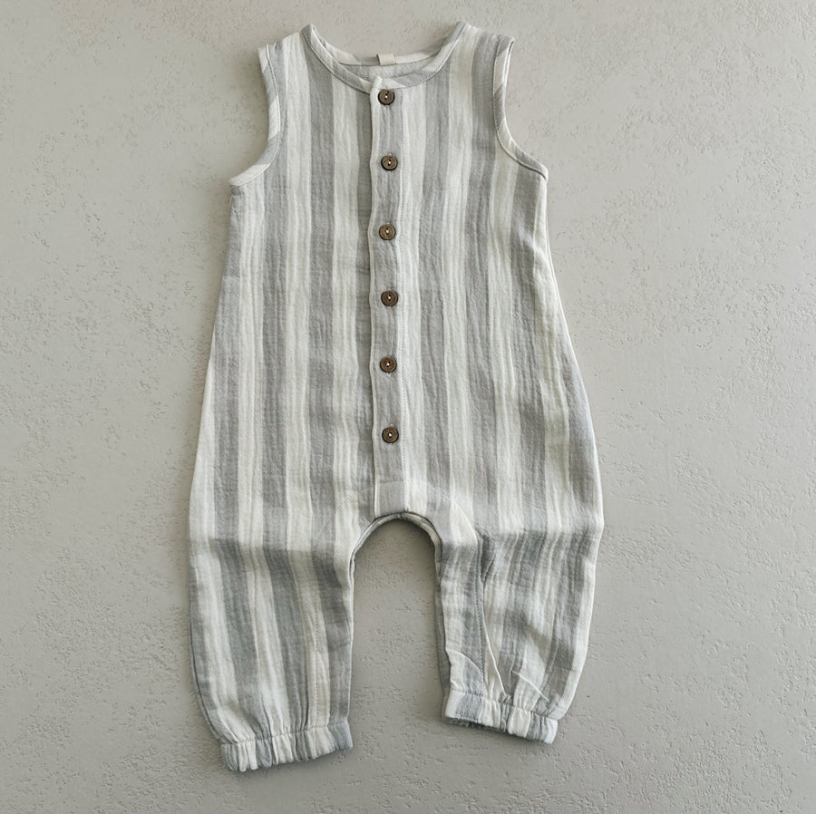 ﻿WOVEN JUMPSUIT - SKY STRIPE