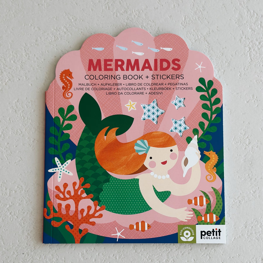 KLEURBOEK MET STICKERS - zeemeerminnen