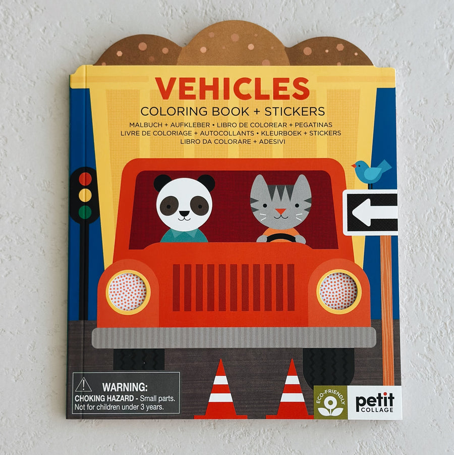 KLEURBOEK MET STICKERS - voertuigen