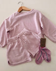 FLEECE SHORTS SOFT LILA - KIDS
